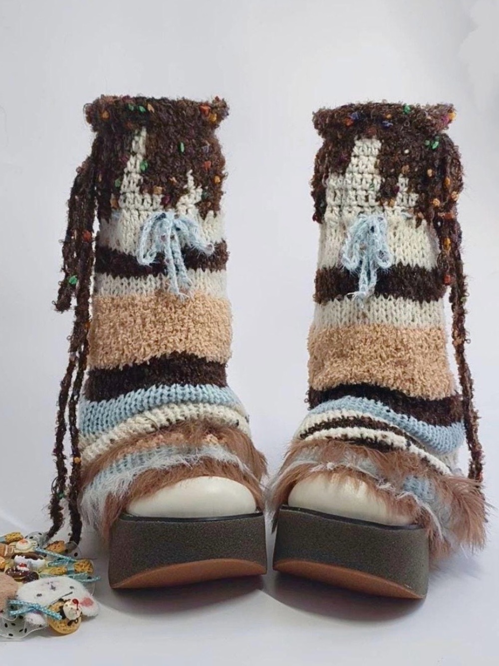 Hand-Knit Crochet Leg Warmers